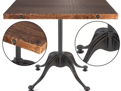 V42 Bistro Table Large 3D model