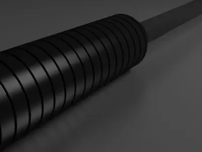 Ribbed handle Knife 3D model