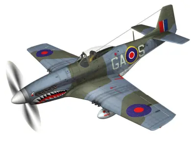 North American P-51K Mustang MK IV - RAF 3D model