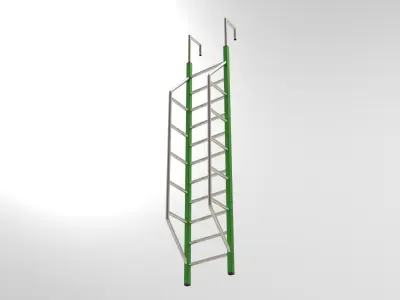 Steel ladder Low-poly 3D model purchase