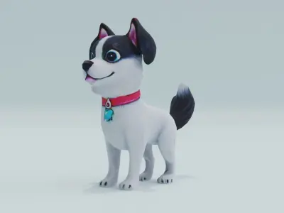Dog Cute Toy Animal Low-poly 3D model