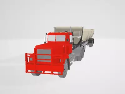 High-quality 3D Truck model Free low-poly 3D model