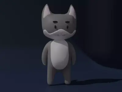 Cat Cartoon Low-poly 3D model purchase