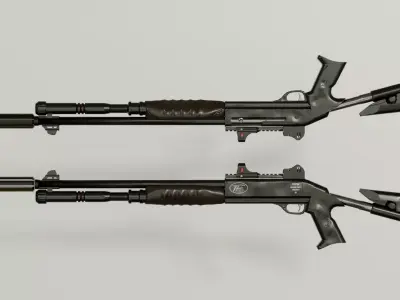 Tactical Shotgun Low-poly 3D model