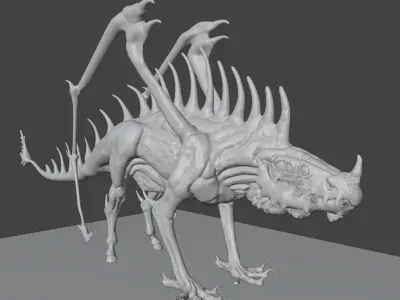 Cave Dragon monster sculpt 3D model