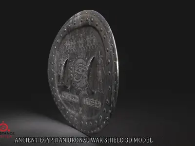 ANCIENT EGYPTIAN WAR SHIELD 3D MODEL Low-poly 3D model