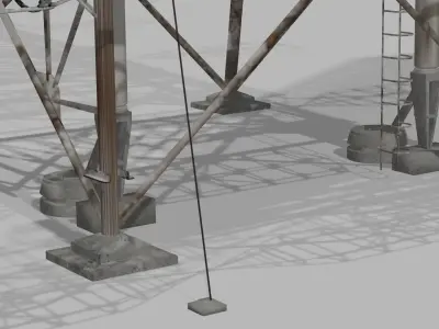 Chernobyl RLS Radar 5N32 Duga BIG MAST 3D model
