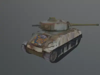 rusty abandoned tank 3D model