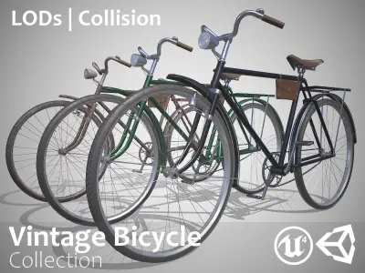 Customizable Vintage Bicycle - Updated for 2021 3D Model Pack