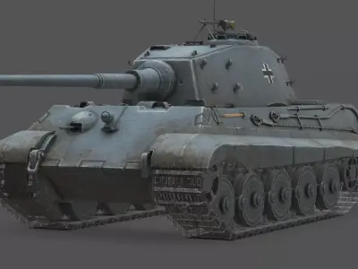 Panzerkampfwagen VI B King Tiger Low-poly 3D model