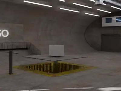 Smoke Tunnel Animation 3D model