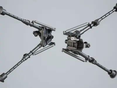 Bipod bipod Harris s BRM 6-9 Mount Low-poly 3D model