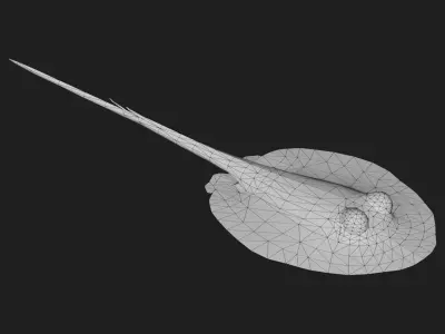 Stingray Low-poly 3D model