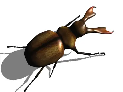 stag beetle Low-poly 3D model