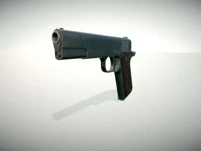 45mm Pistol Low-poly 3D model