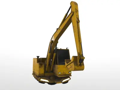 Cyberpunk Work Machines 02 Low-poly 3D model