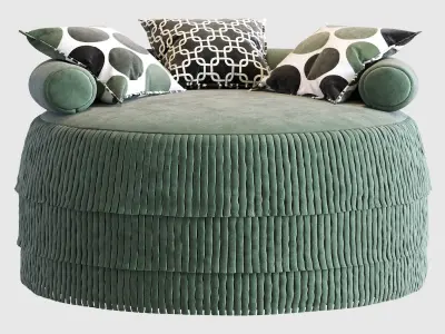 21st Century Beth Armchairl Cotton Velvet 3D model