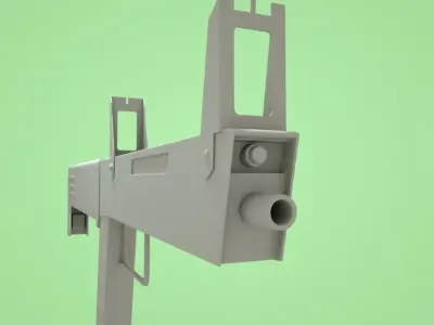 PP-90 gun Low-poly 3D model