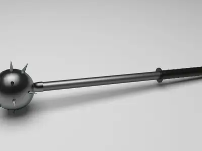 Morning Star Mace Free low-poly 3D model