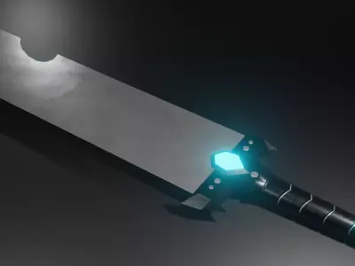 Heavy Sword Low-poly 3D model