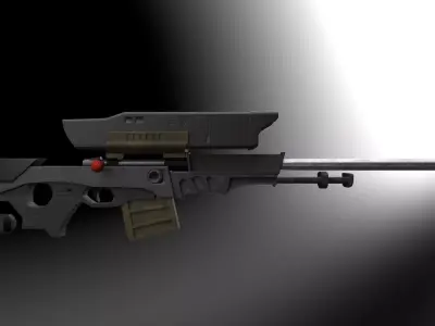 Sniper rifle 3D model 7