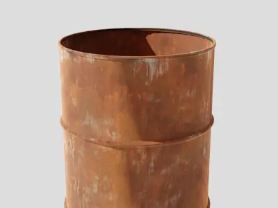 Rusty Barrel 3D model