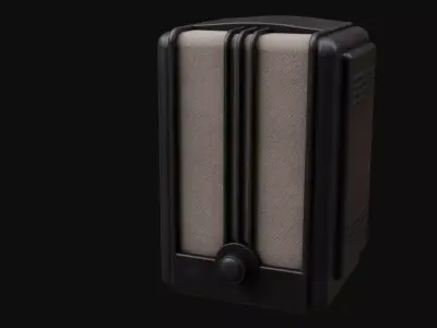 Old Broadcast Loudspeaker Vostok from USSR Low-poly 3D model