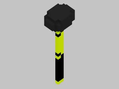 Sledgehammer Voxel Free low-poly 3D model