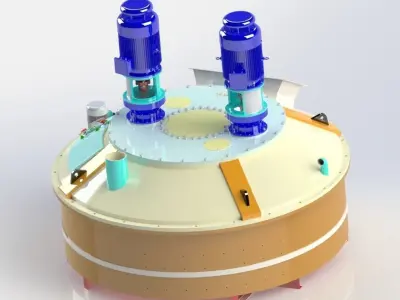 JN1500 Planetary Concrete Mixers 3D MODEL 3D model