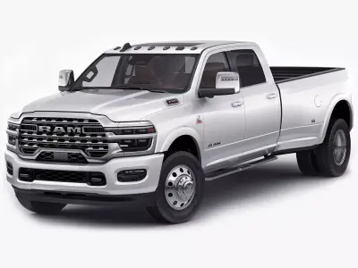 Ram 3500 HD Limited Longhorn 2025 Dually 3D model