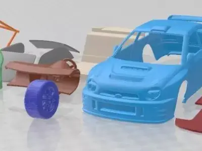 Subaru Impreza STi WRC 2001 Printable Car 3D print model