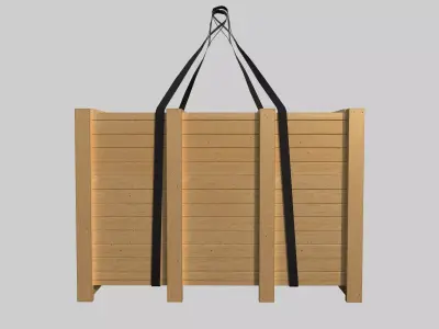 Web Sling with Load Low-poly 3D model