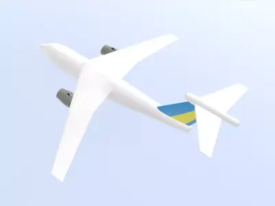 Fictional aircraft An-74-300TK Inspired series 3D model 3D model
