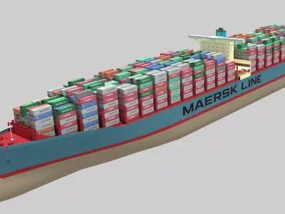 Emma container ship 3D model