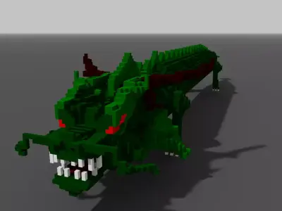 VOXEL DRAGON Low-poly 3D model purchase