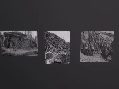 Old Photo WW1 3D Model Low-poly 3D model