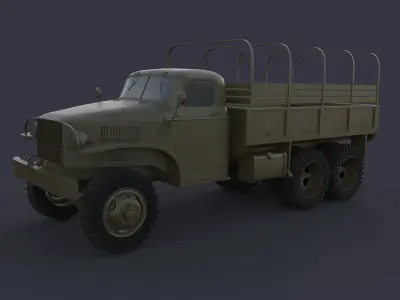 military truck 3D model from CGTrader - Textured