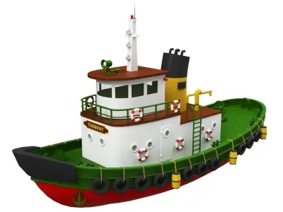 Tugboat 3D model purchase