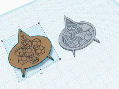 Star Trek TNG Badge 3D print model