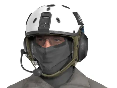 SCIFI Game Ready XOF Special Forces Helmet Low-poly 3D model