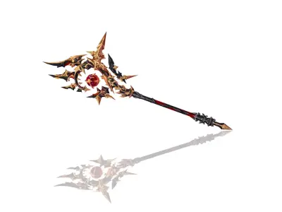 Cursed Scepter Low-poly 3D model