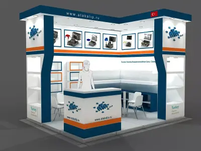 Exhibition Stand - ST0054 3D model