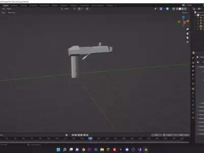 simple Pistol Free 3D model