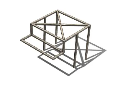 Welding metal frame Low-poly 3D model