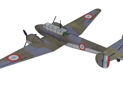 Potez 630 Low-poly 3D model