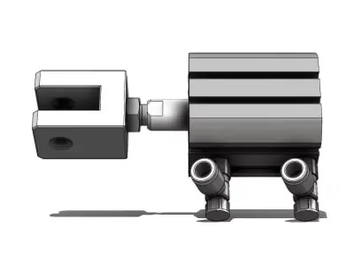 Cilindro Pneumatico SMC CD55B25 10M Pneumatic Cylinder 3D model