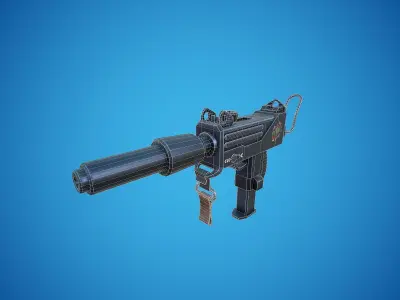 Fortnite Fan art gun Low-poly 3D model