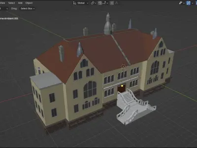 Historic mansion model 3D model