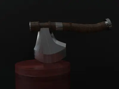 Battle Axe Perfect for Knights Soldiers  Free low-poly 3D model
