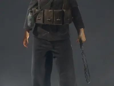 VietnamWar soldier bundles Low-poly 3D model
